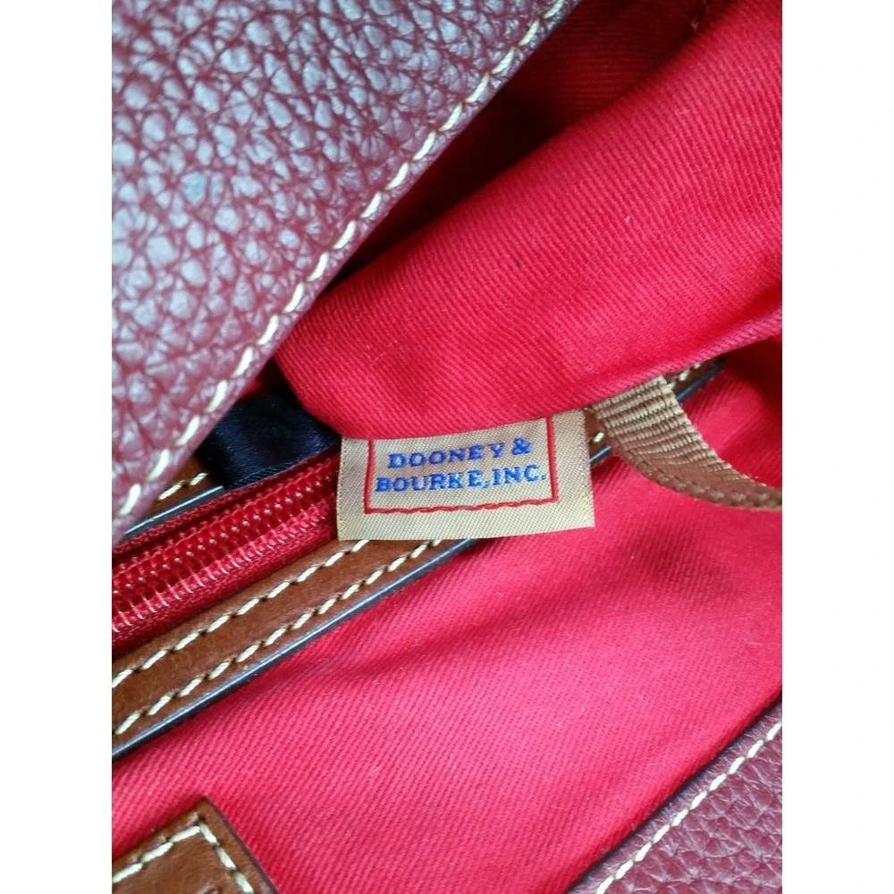 Dooney & Bourke Pebble Grain Leather Shoulder Bag Wine Red